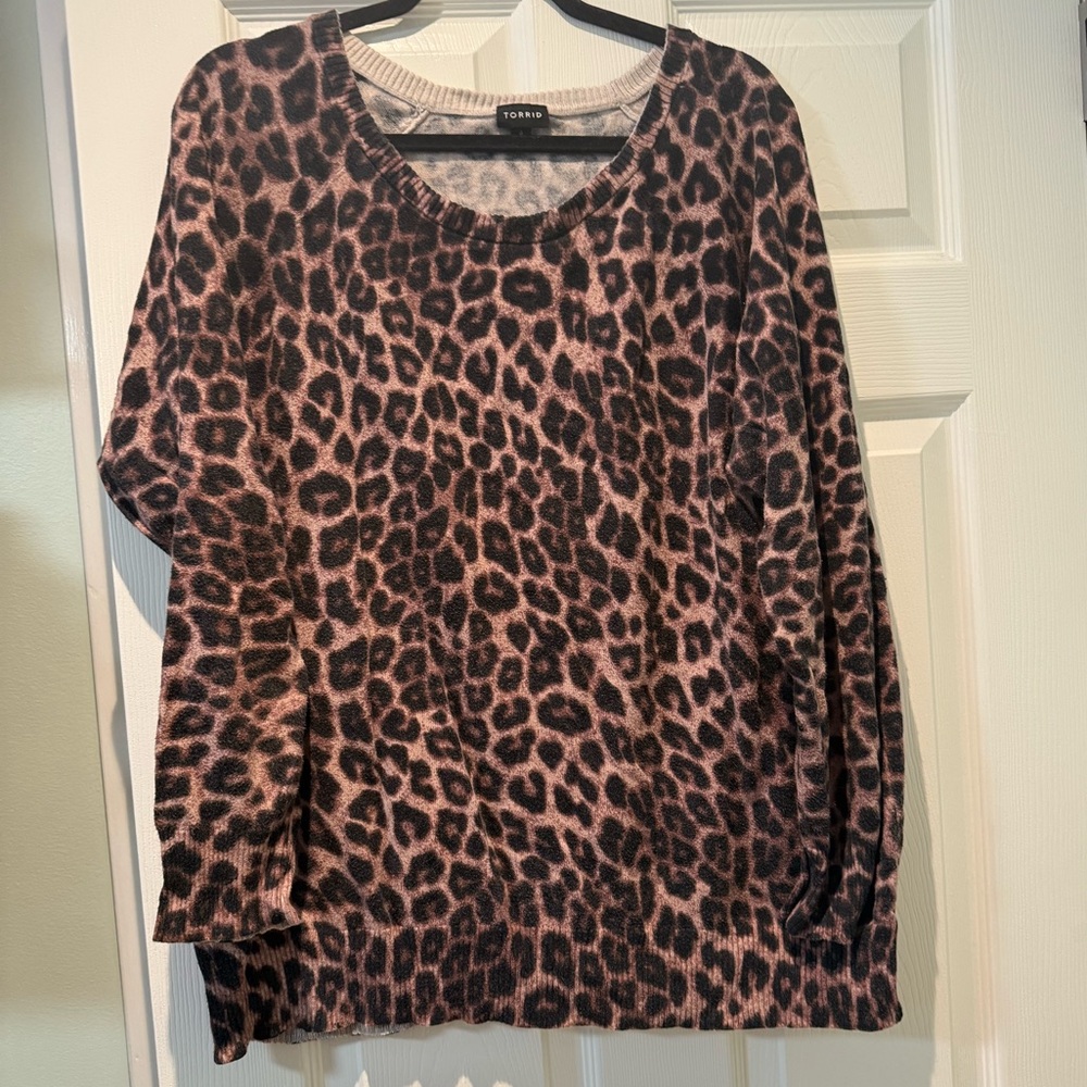 Torrid Leopard Print Sweatshirt